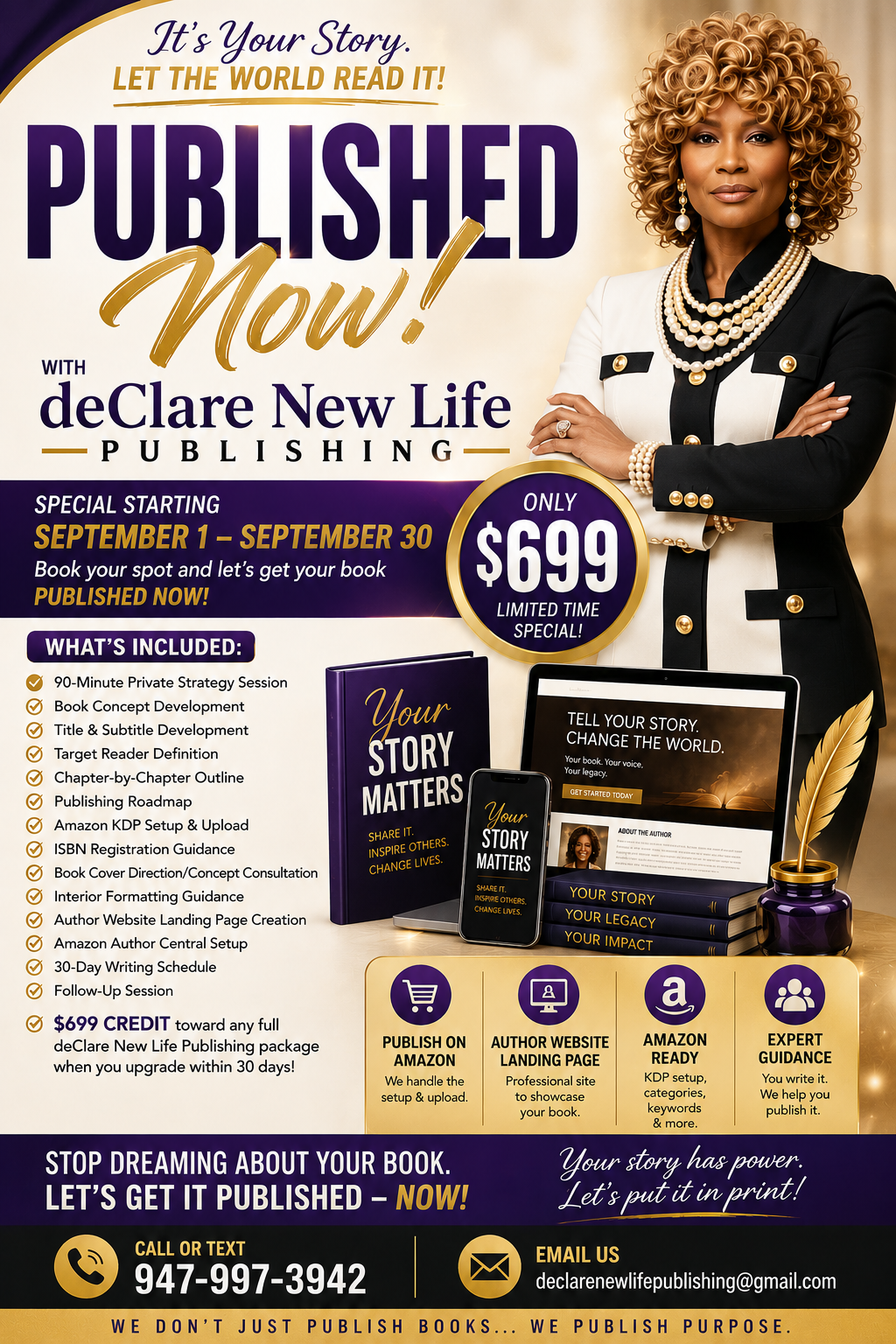 Published Now special offer flyer — September 1 through September 30, only $699